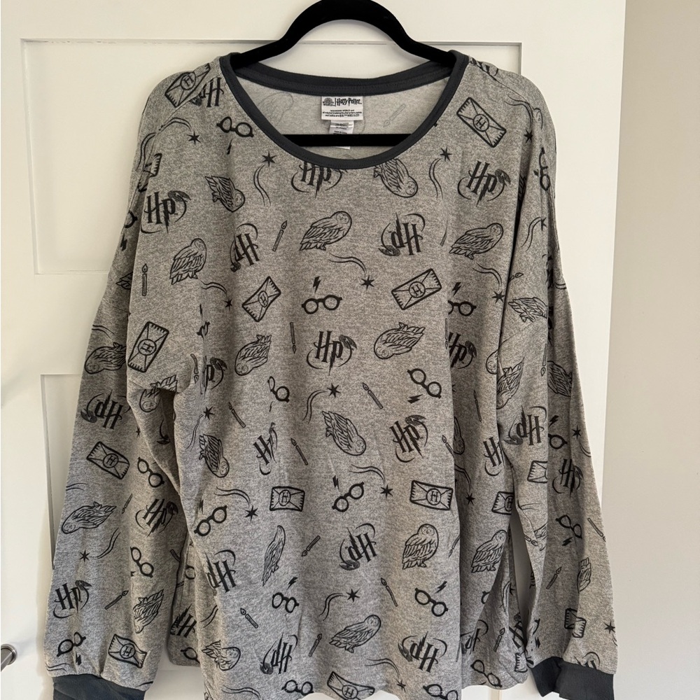 Gray Harry Potter Themed Pajama Set